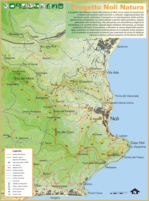 Carta Escursionistica della rete sentieristica Noli Natura 